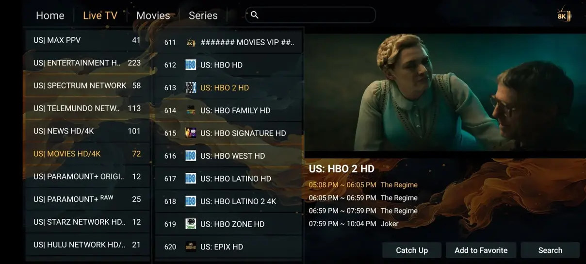 Förhandsvisning av svensk IPTV app 1