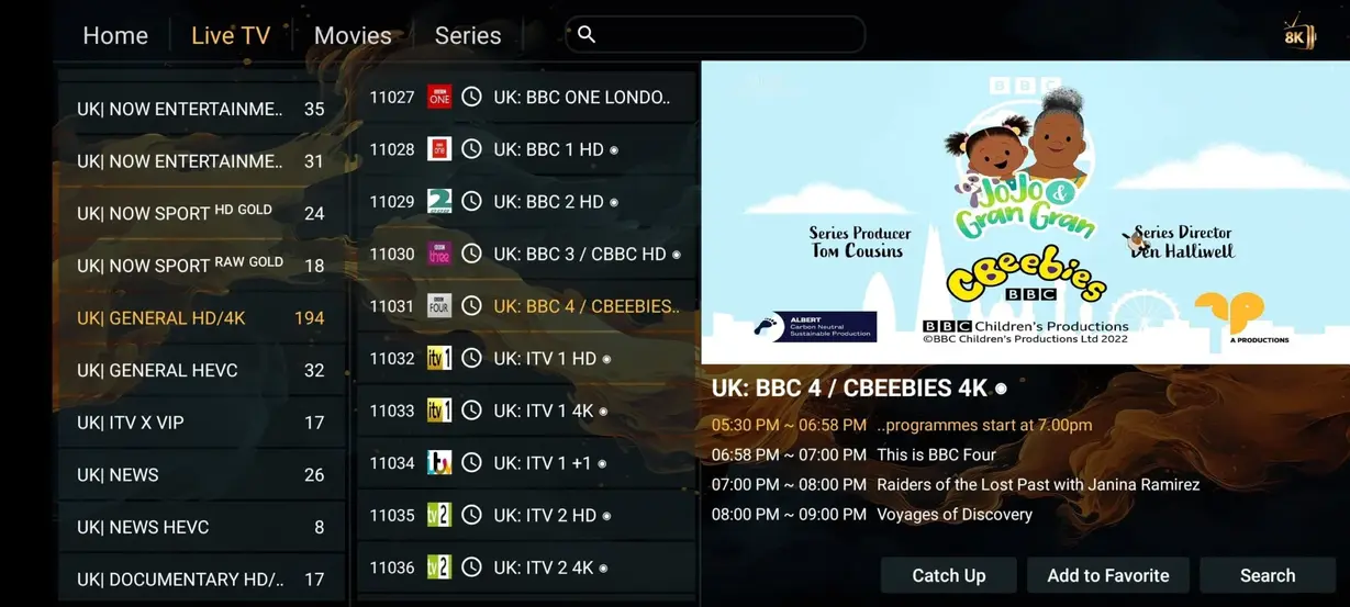 Förhandsvisning av svensk IPTV app 6