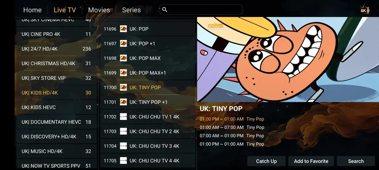 Förhandsvisning av svensk IPTV app 9